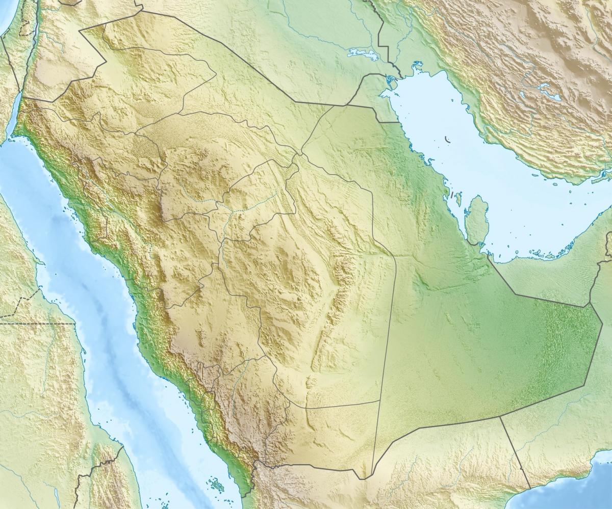 Zemljevid Savdska Arabija gora