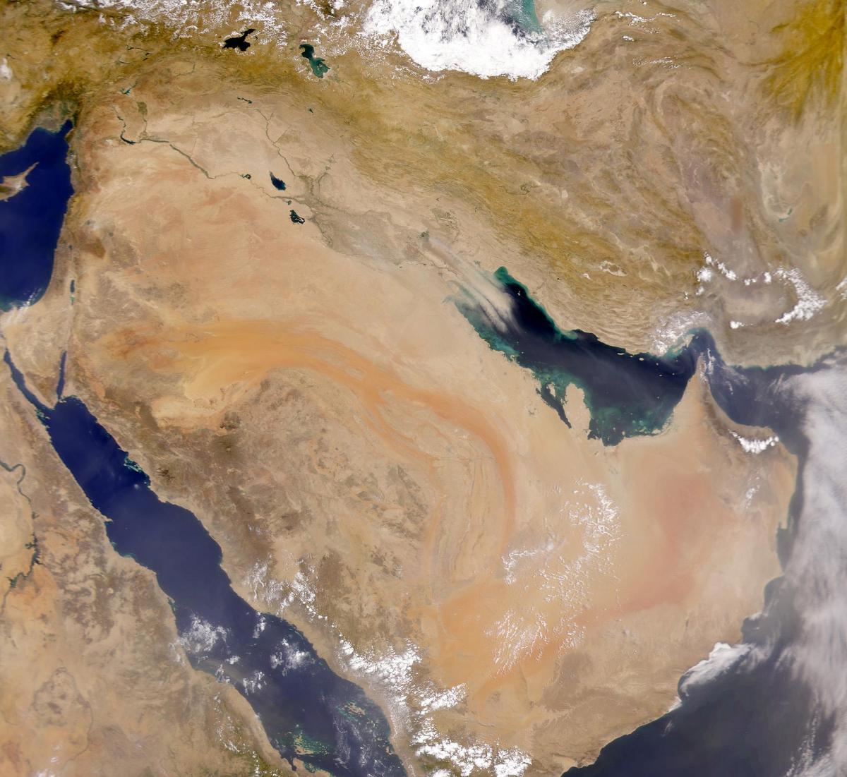 Zemljevid Savdski Arabiji, satelitska tv