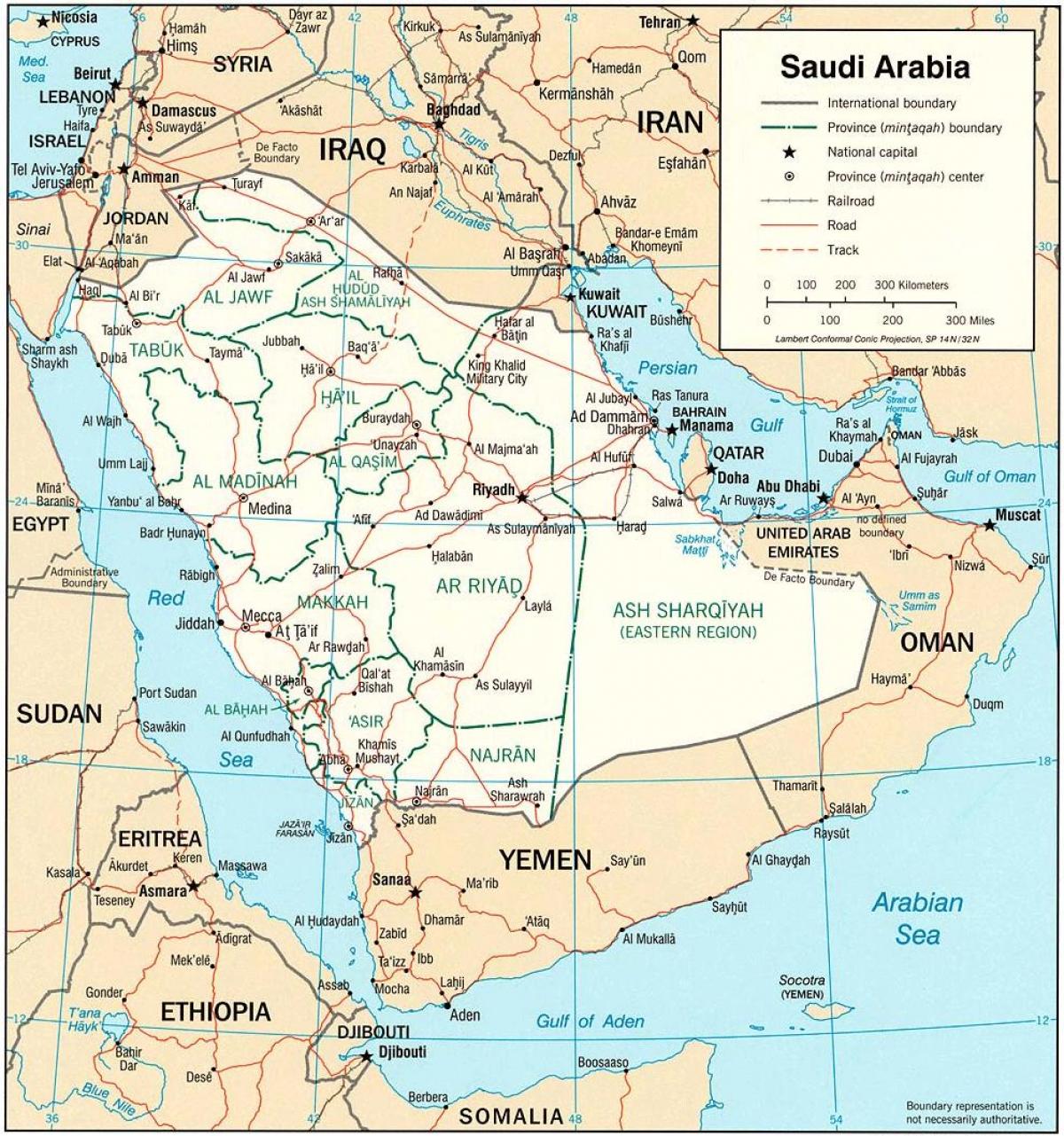 Zemljevid Savdska Arabija online