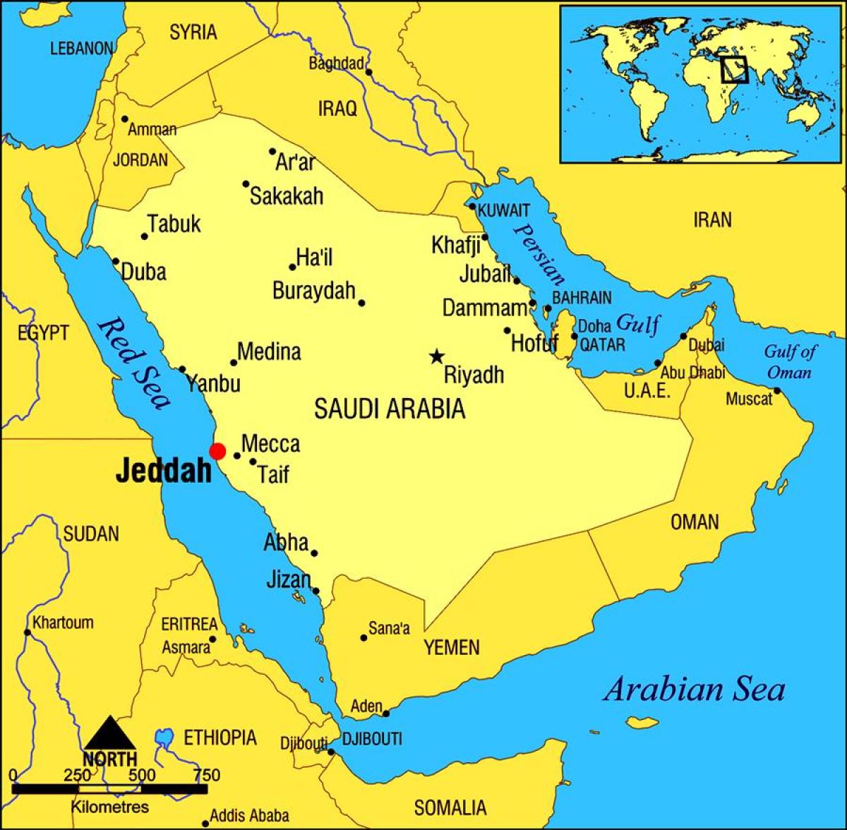 jeddah KSA zemljevid