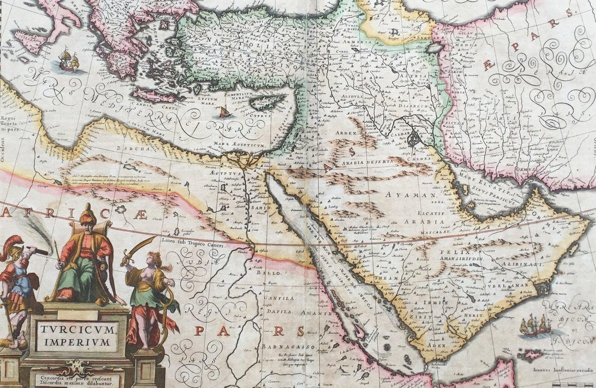 stari zemljevid Savdska Arabija