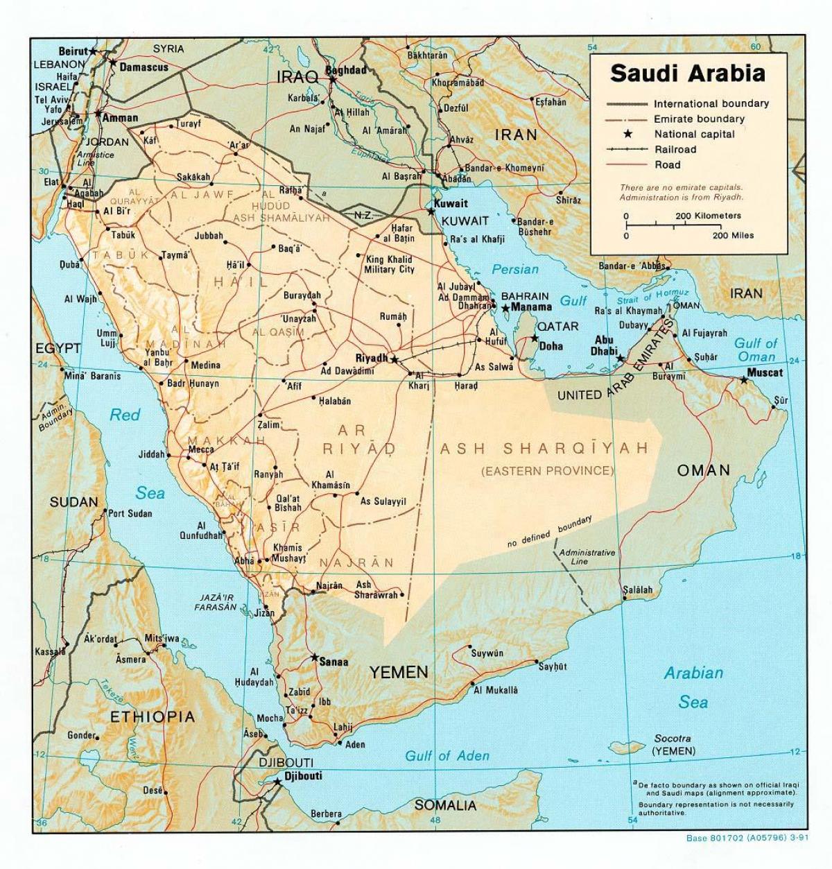 Savdska Arabija zemljevid hd