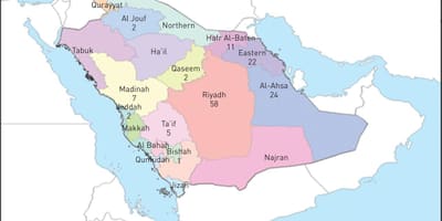Zemljevid al ahsa Savdska Arabija