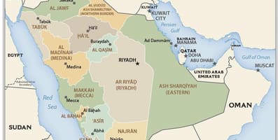 Qassim Savdska Arabija zemljevid