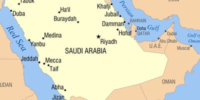 Arar KSA zemljevid