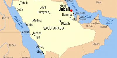 Jubail KSA zemljevid