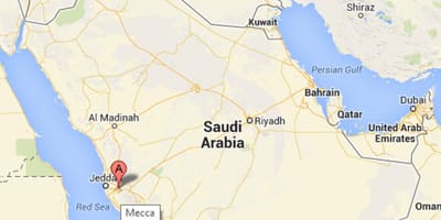 Zemljevid makkah Savdska Arabija