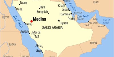 Zemljevid medina Savdska Arabija
