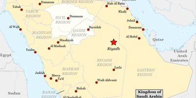 Zemljevid najran Savdska Arabija