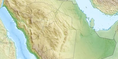 Zemljevid Savdska Arabija gora