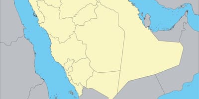 Prazen zemljevid Savdska Arabija