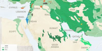 Zemljevid Savdska Arabija vere