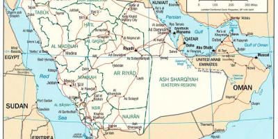 Savdska Arabija celoten zemljevid