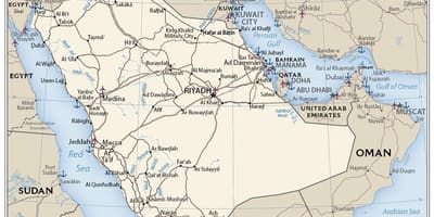 Zemljevid shoaiba Savdska Arabija