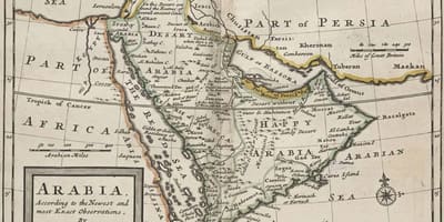 Zemljevid stari Savdska Arabija
